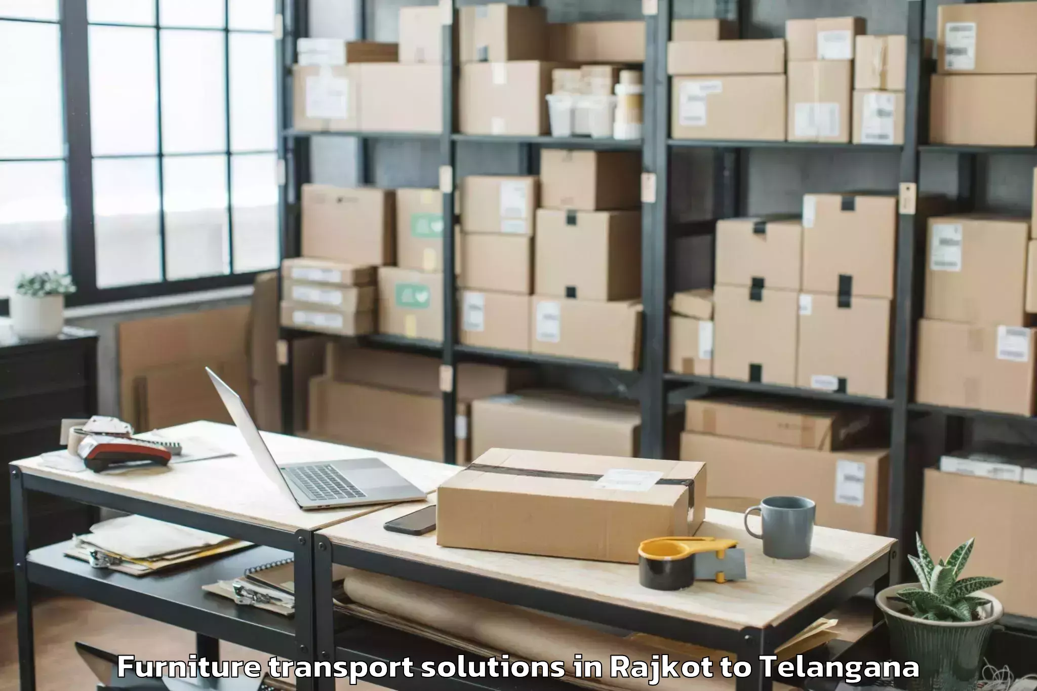 Efficient Rajkot to Allapur Furniture Transport Solutions